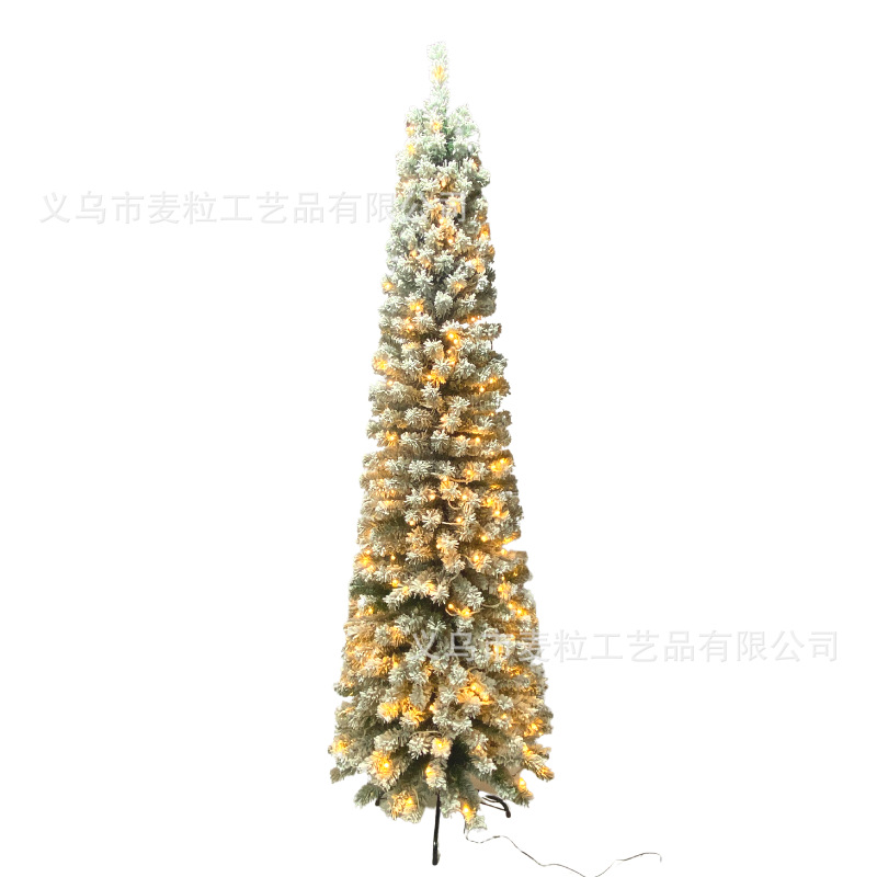 [Wheat Factory] Factory tied lights flocked PVC Christmas tree…