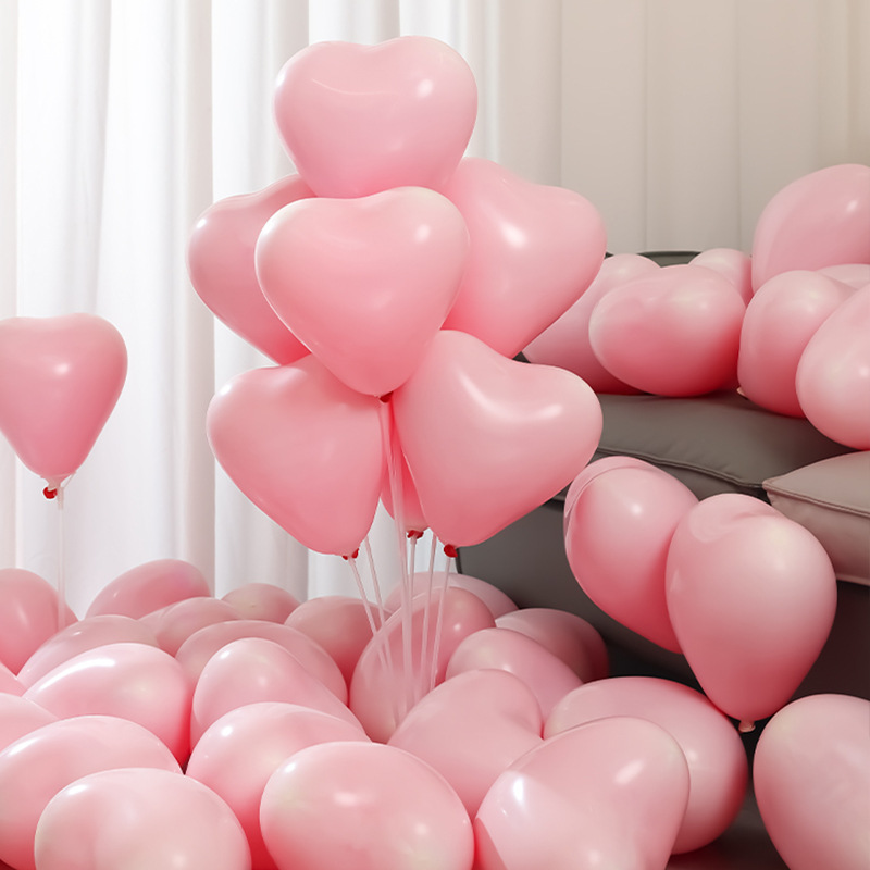 Macaron thickened confession love balloon heart-shaped wedding room…