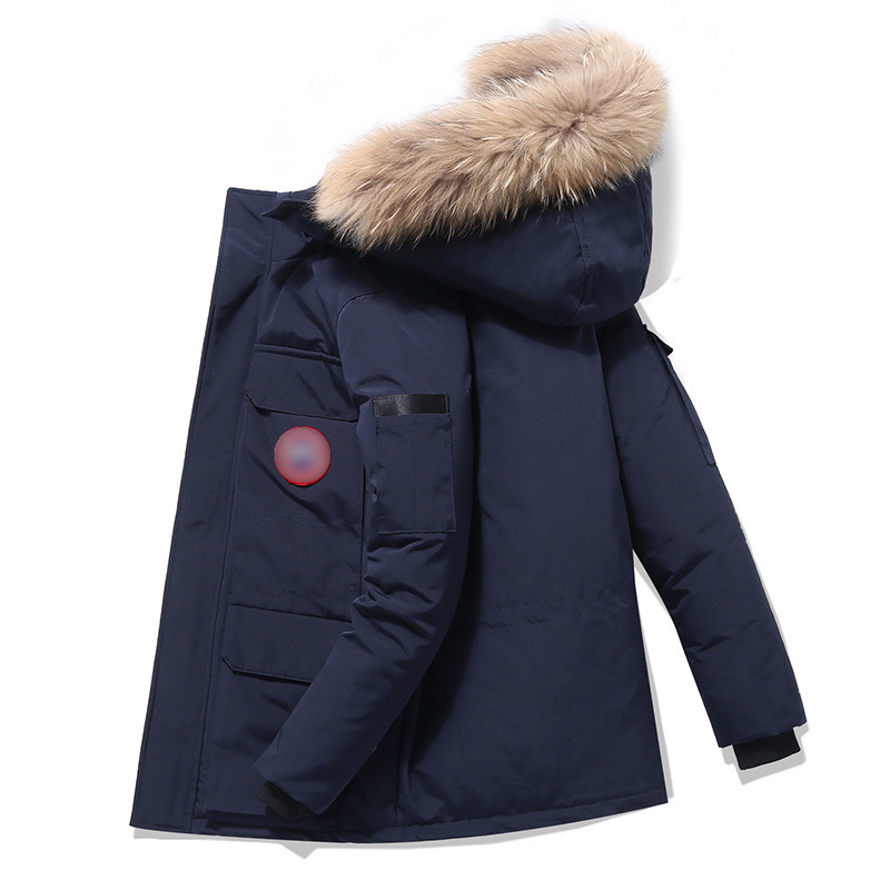 Chaqueta de plumón para hombre al por mayor, nuevo estilo de invierno 2025, chaqueta para hombre a prueba de frío y cálida, estilo juvenil para parejas, parka moderna