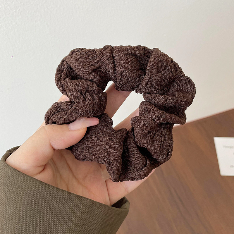 Super Hada de color sólido de malla Mori intestino grueso banda para el cabello tocado de alta calidad cuerda del lazo del pelo elegante cuerda del pelo del todo-fósforo simple accesorios para el cabello