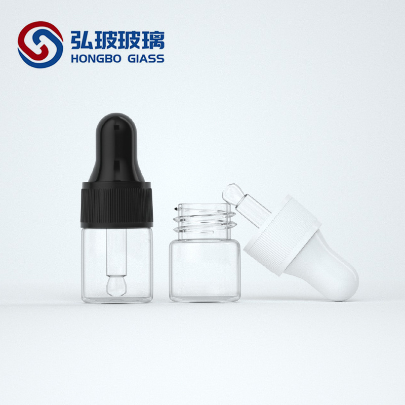 Punto de fábrica 1ml botella de aceite esencial 2ml3ml botella de gotero marrón botella de despliegue de sub-embalaje botella de aceite esencial pequeña
