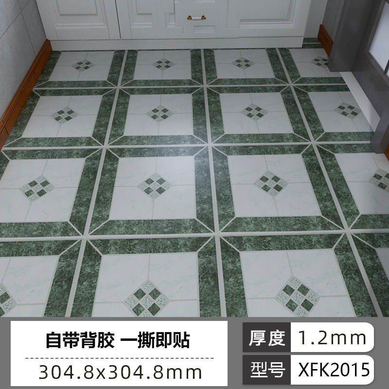 Piso de baño autoadhesivo alfombra impermeable de suelo de cemento renovación de suelo de suelo ladrillo de suelo antideslizante cuero image 13
