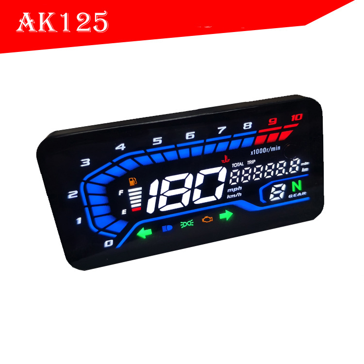 Ak125 Flat-Panel Motorcycle Digital Instrument Assembly Touch Control Automatic Brightness Adjustment Code Meter Assembly