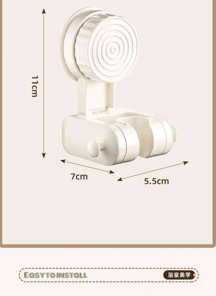 Portable suction cup showerhead stand, household showerhead stand, shower head fixing wonder, no need for drilling, adjustable base undefined