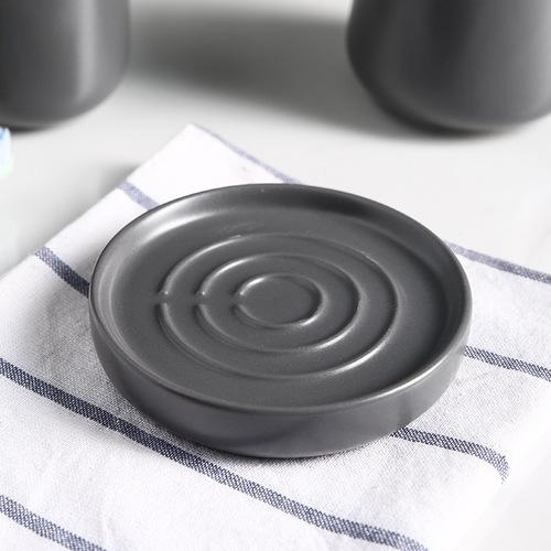 Minimalist Bathroom Suite Ceramic Bathroom Hotel Toothbrush Holder Mouthwash Cup Washing Set Lifestyle Bathroom Home Decor