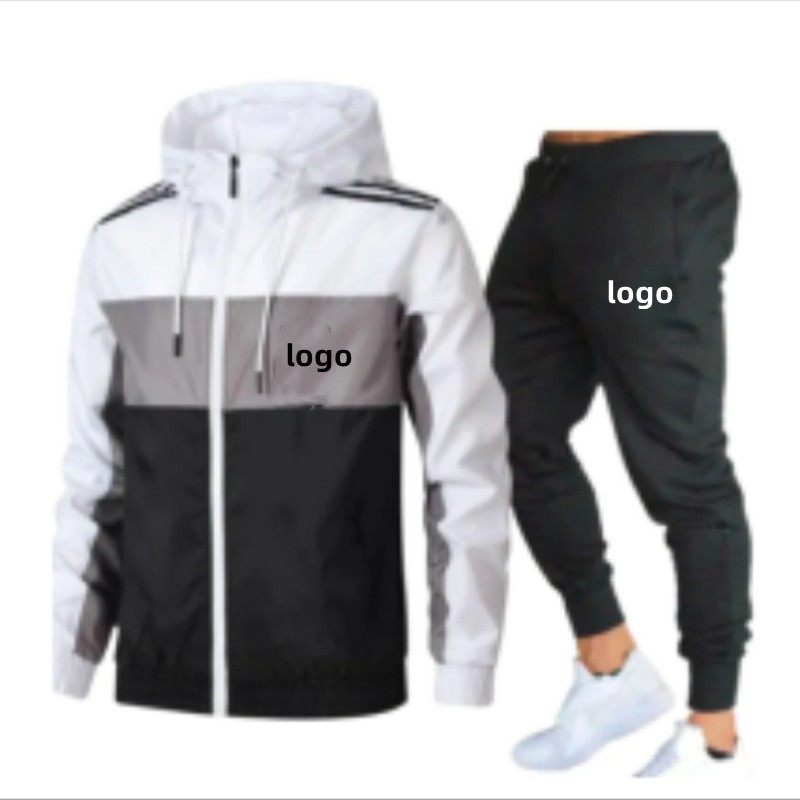 2023 marca de moda transfronteriza costura deportiva traje casual cazadora de moda para hombres protección solar transpirable traje casual al por mayor