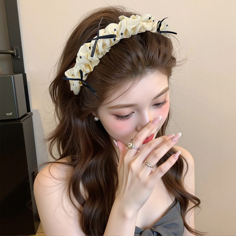 赫本风气质优雅发箍高级感带齿防滑洗脸发卡高颅顶头箍木耳边头饰|undefined