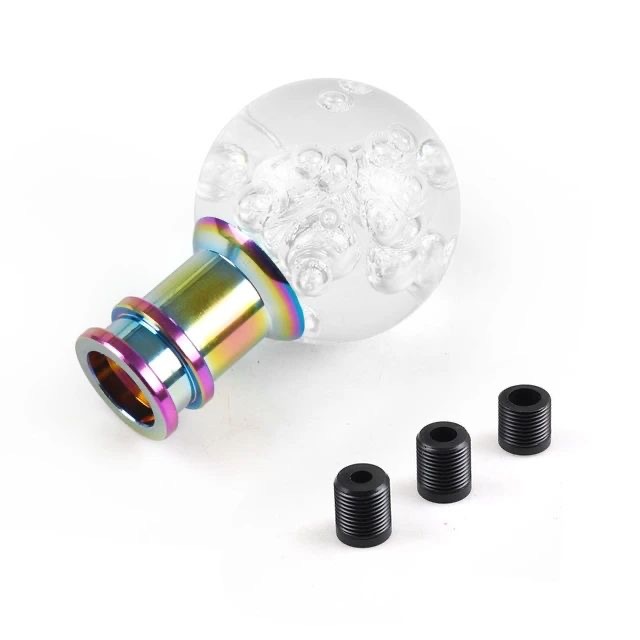 Cross-Border Car Modification Acrylic Crystal Bubble Gear Shift Knob Round Transparent Manual Gear Shift Handle Cover
