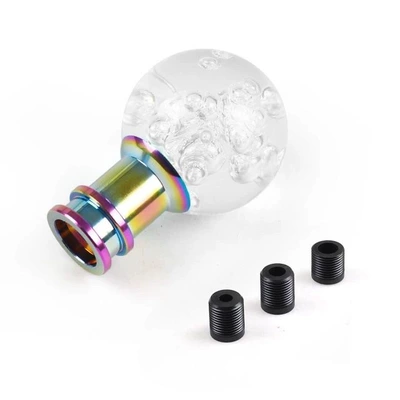 Cross-Border Car Modification Acrylic Crystal Bubble Gear Shift Knob Round Transparent Manual Gear Shift Handle Cover (Cab and accessories) - transparent