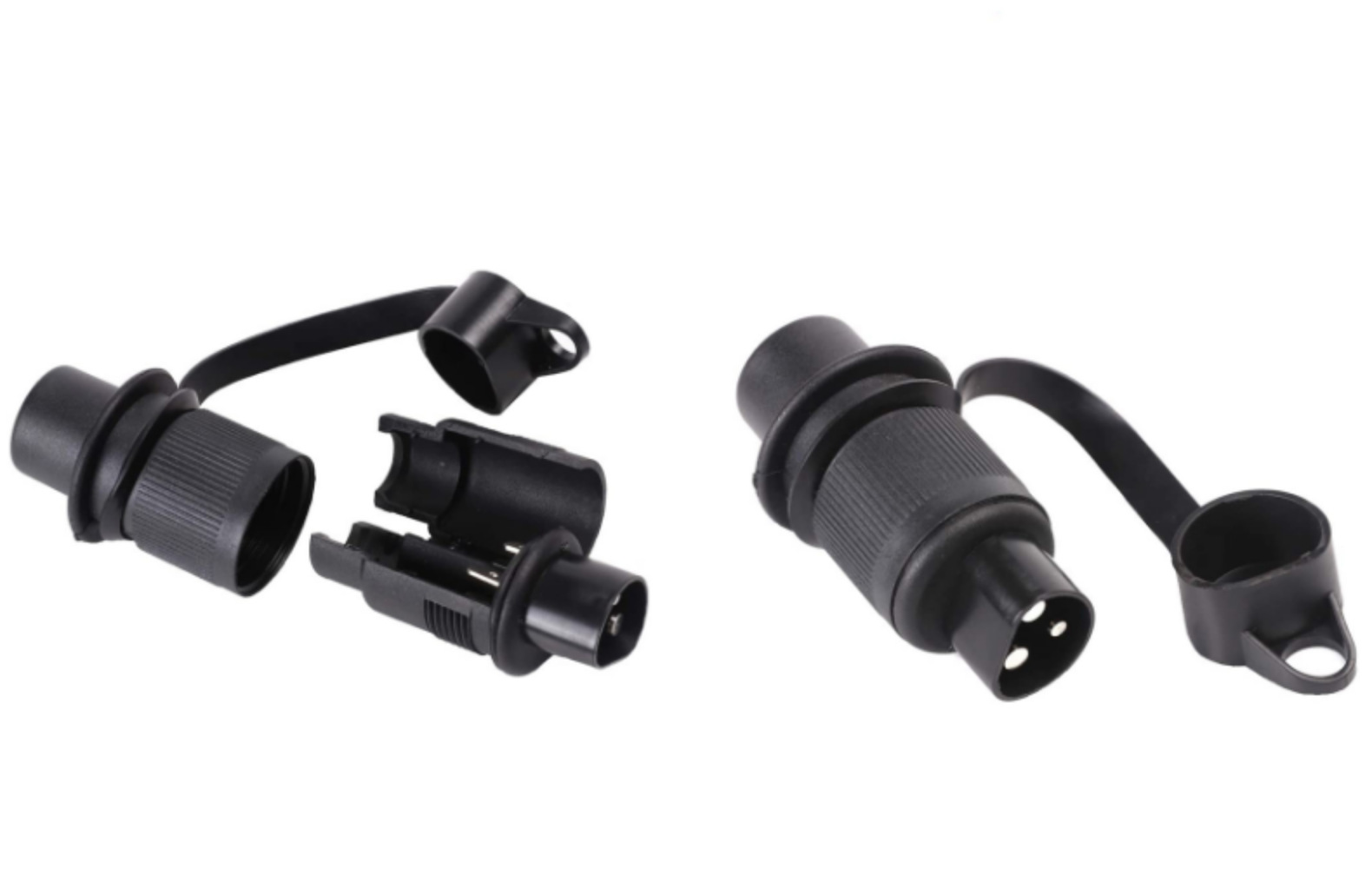 European-style car 3-hole plug 3-core socket trailer adapter truck interface RV power cord socket connector