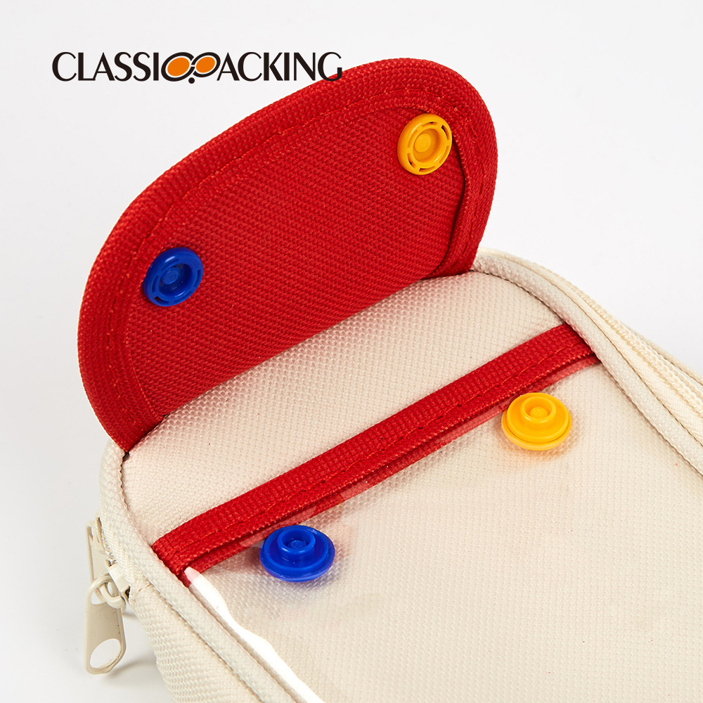 Estilo coreano simple bolsa de papelería de gran capacidad bolsa de lápiz de múltiples capas caja de papelería linda bolsa de papelería se puede imprimir logo