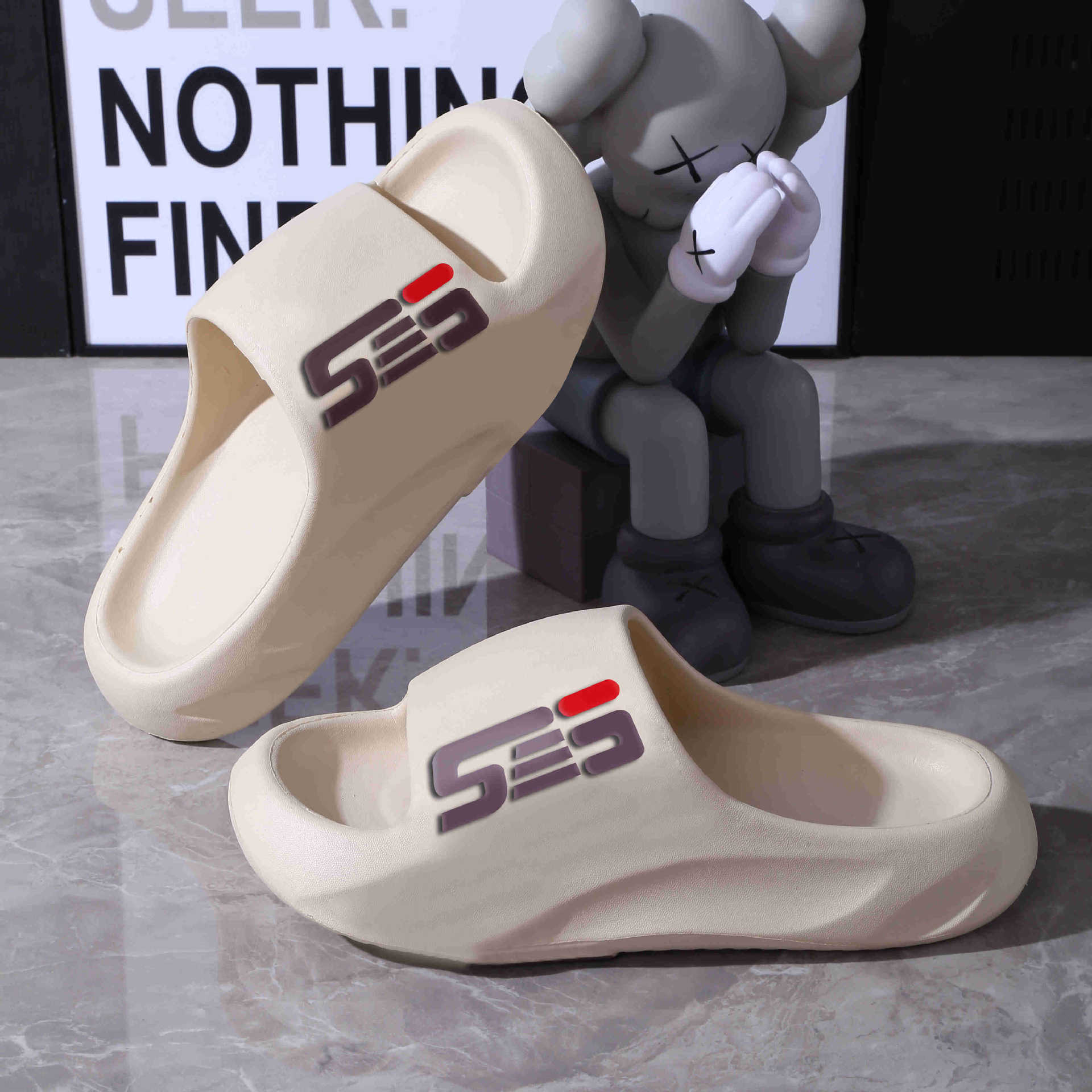 Zapatillas de verano para hombres indoor baño casero anti-derrapante pareja de dibujos animados zapatillas frías