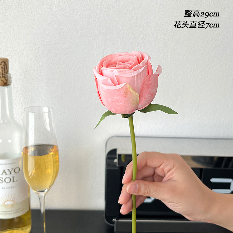 핑크 로스트 엣지 다이아몬드 장미 1개