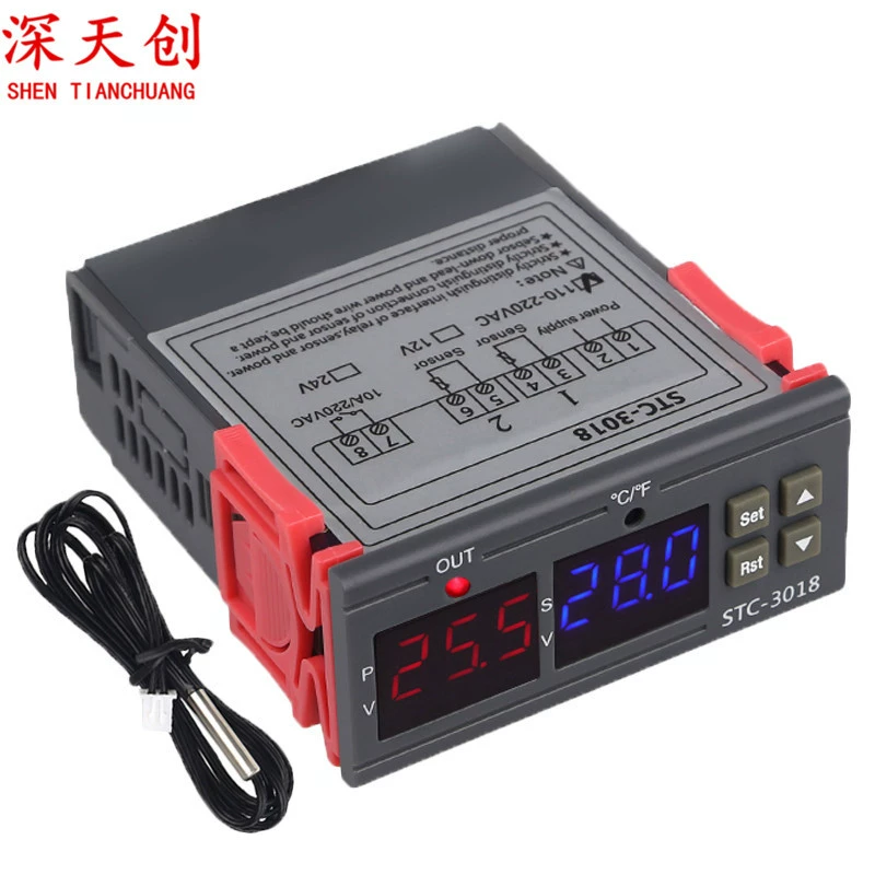 STC-3018 Высокоточный регулятор температуры цифровой дисплей термостат переключатель контроля температуры миниатюрная плата контроля температуры