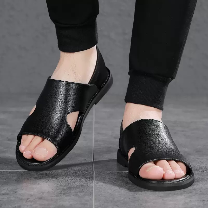 top Quality Summer New Style Flat Lightweight Sandals For Foreign Trade, Middle-Aged Men's Outdoor Fashion Roman Beach Slippers_voghion.com