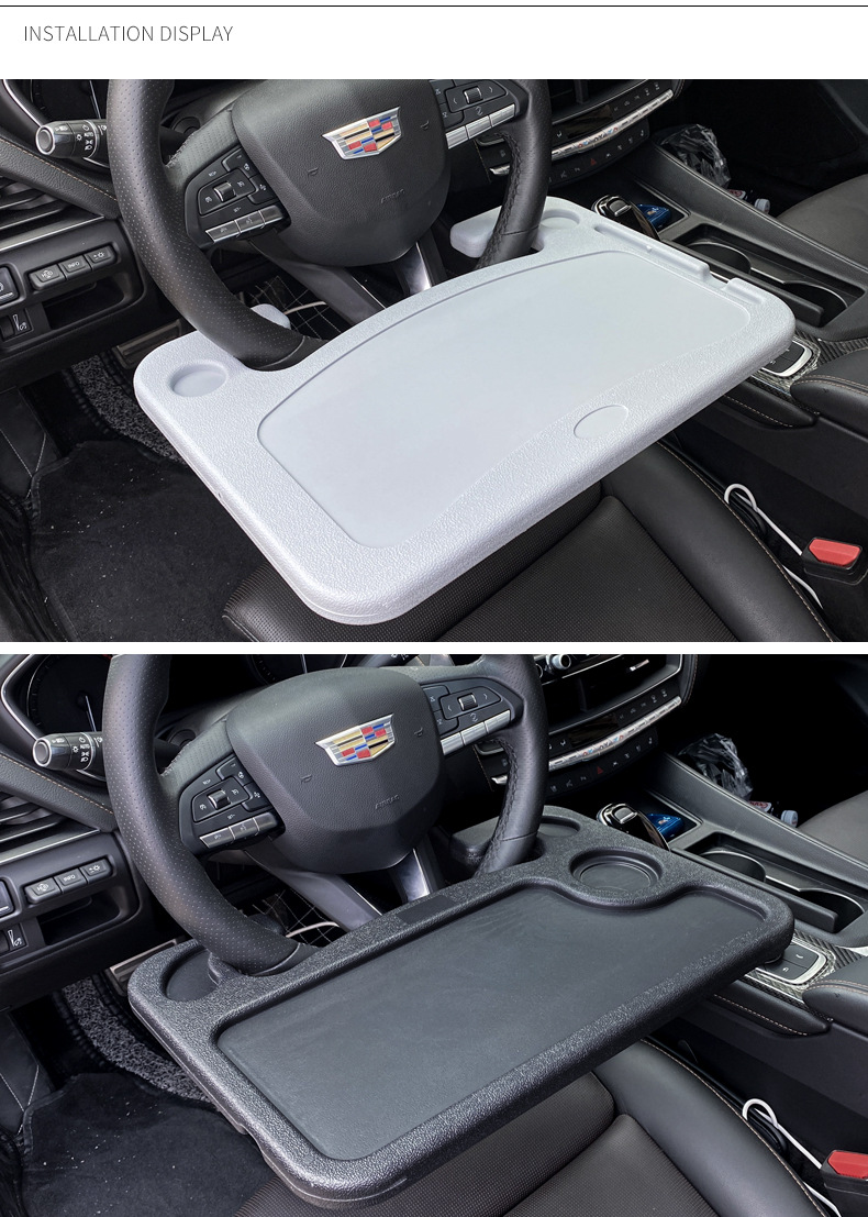 Car Steering Wheel Small Table Board, Car Laptop Stand, Tablet Computer Table, In-Car Dining Table, Car Food Tray