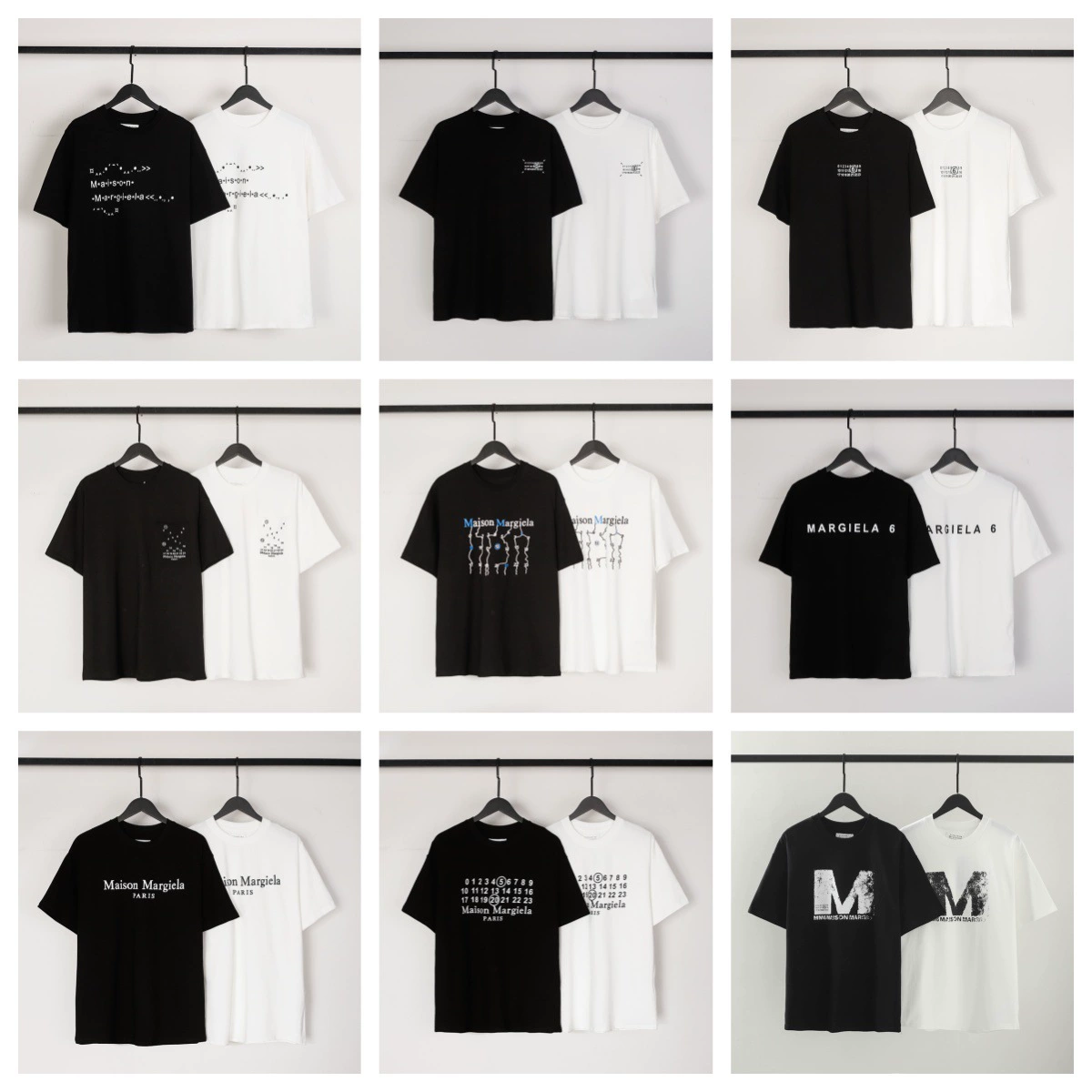 Кросс-борт Maison Margiela Margiela цифровая печать MM6 100% хлопок высококачественная мужская футболка женская футболка с коротким рукавом в тренде