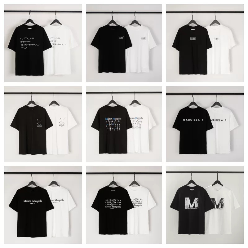 Кросс-борт Maison Margiela Margiela цифровая печать MM6 100% хлопок высококачественная мужская футболка женская футболка с коротким рукавом в тренде