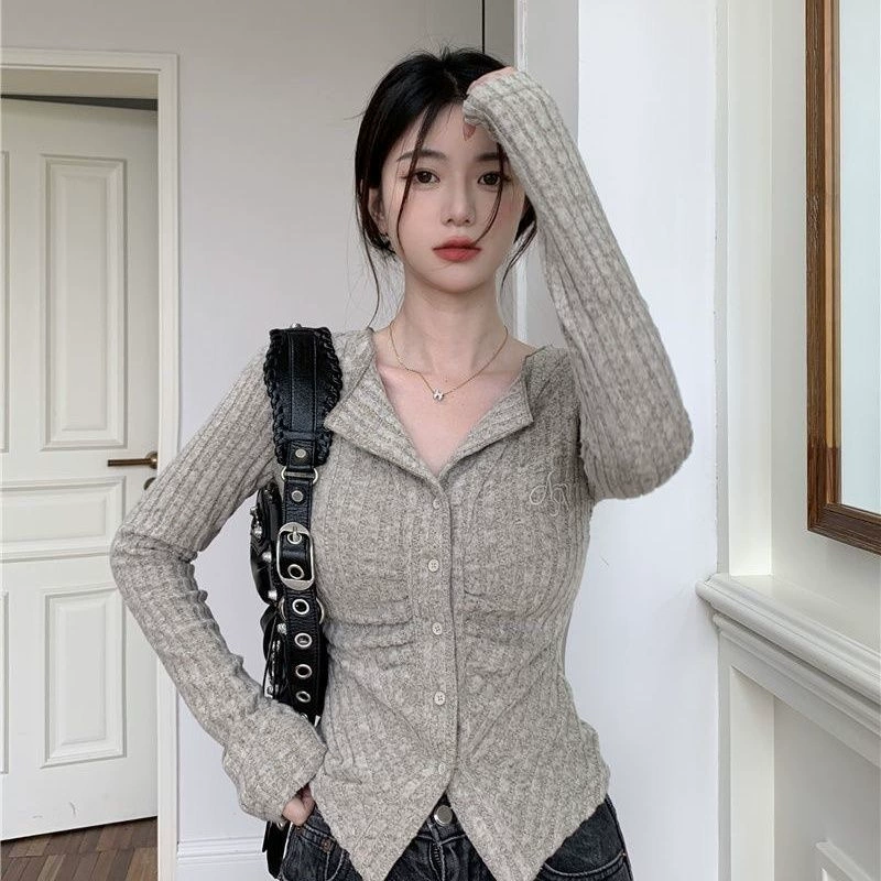 Трансграничный дизайн Чувство моды свитер с длинными рукавами