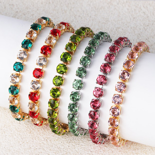 ���R�d6mm��ɫ�ʯ���Ů18K���W���r���W���M�ײɫ�W���