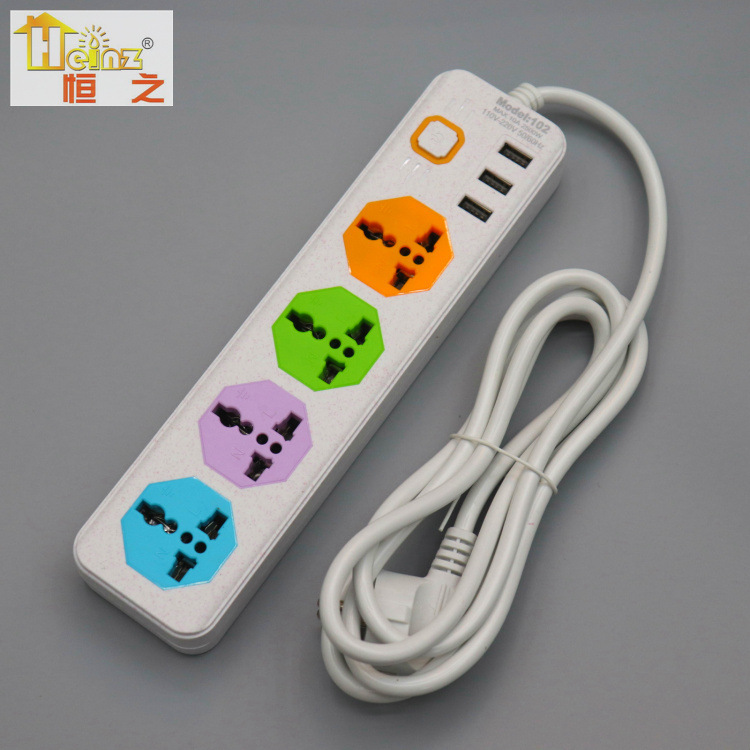 Laos Vietnam 1A 2.1A color mezcla de color brillante con conector de carga USB conector de fila