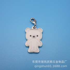 小熊贴纸滴胶金属挂件 创意设计服饰箱包礼品钥匙扣挂件