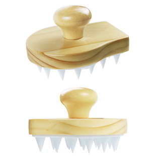 Lotus Wood Tpe Shampoo Brush Household Hair Cleaning Shampoo Artifact Does Not Hurt the Head Dry and Wet Massage Shampoo Comb