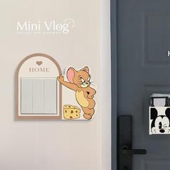 猫とネズミのスイッチの枠カバーのコンセントの保護カバーのスイッチの装飾の壁はスイッチを貼って漫画の現代のシンプルな風を貼ります。