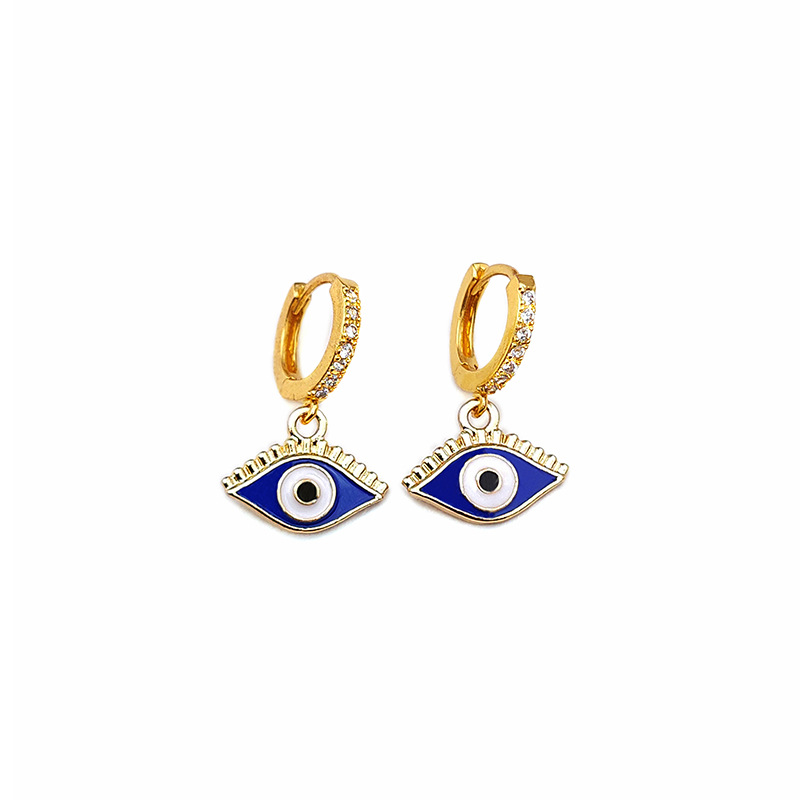 New Style Devil's Eye Pendant Earrings Wholesale Nihaojewelry display picture 5