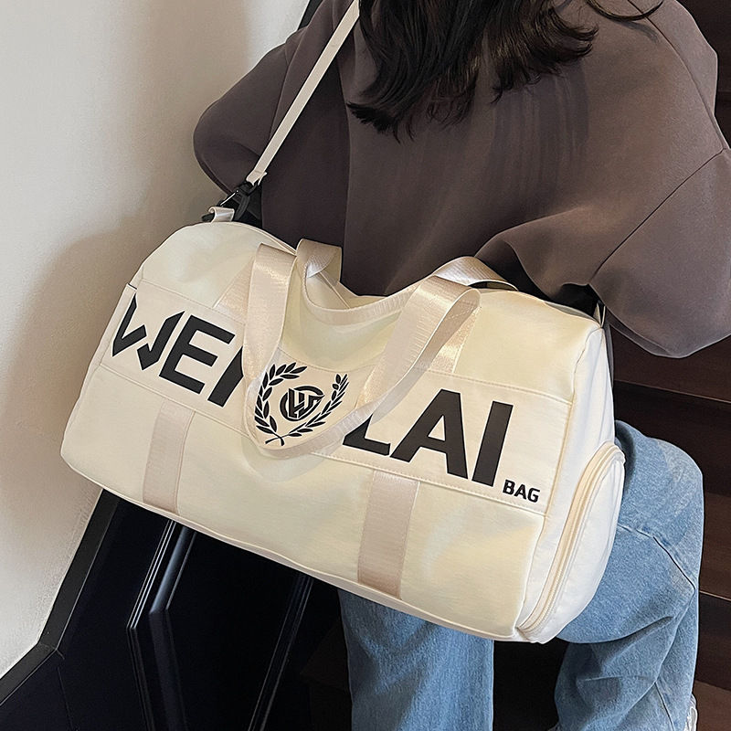 Bolsa de fitness separación seca y húmeda bolsa de natación de mujer bolsa deportiva de entrenamiento de tela Oxford bolsa de viaje portátil de corta distancia image 5