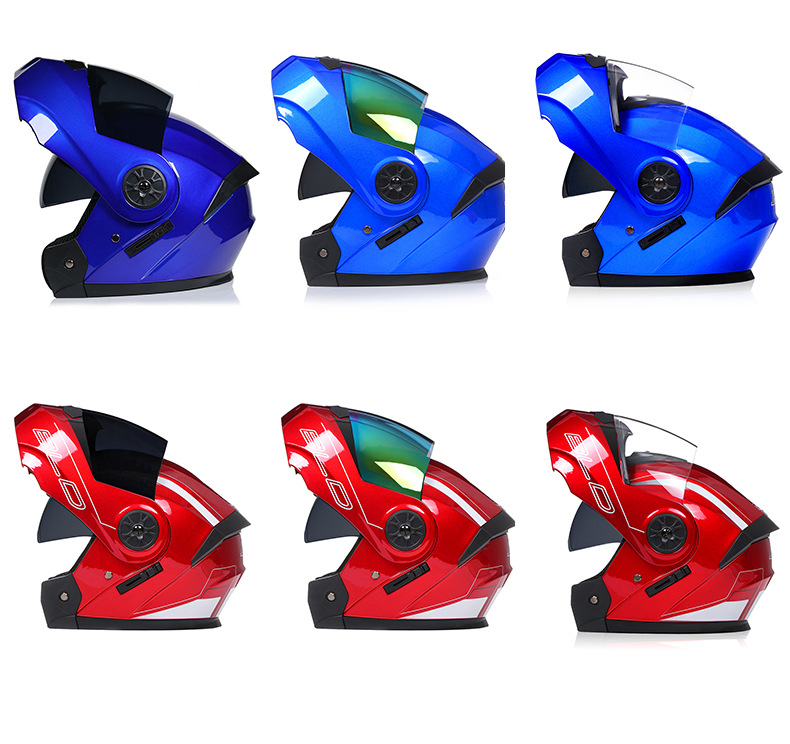 Bld Wholesale Motorcycle Full-Face Helmets, Electric Vehicle Helmets, Dual-Lens Flip-Up Helmets, Riding Half Helmets, Exclusively for Cross-Border Sales