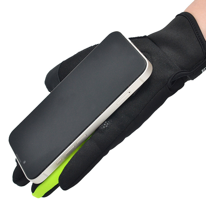 Guantes cálidos de ciclismo Motos para hombres y mujeres Moda más terciopelo Deportes al aire libre Otoño e invierno Pantalla táctil antideslizante Guantes antideslizantes de ciclismo