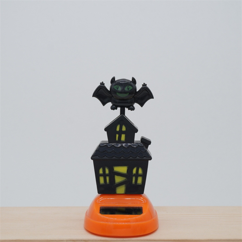 Decoración de muñecas de automóviles de energía solar de Halloween fiesta de fantasmas agitando animales interiores y exteriores decoración de fiesta de patio Día de los muertos