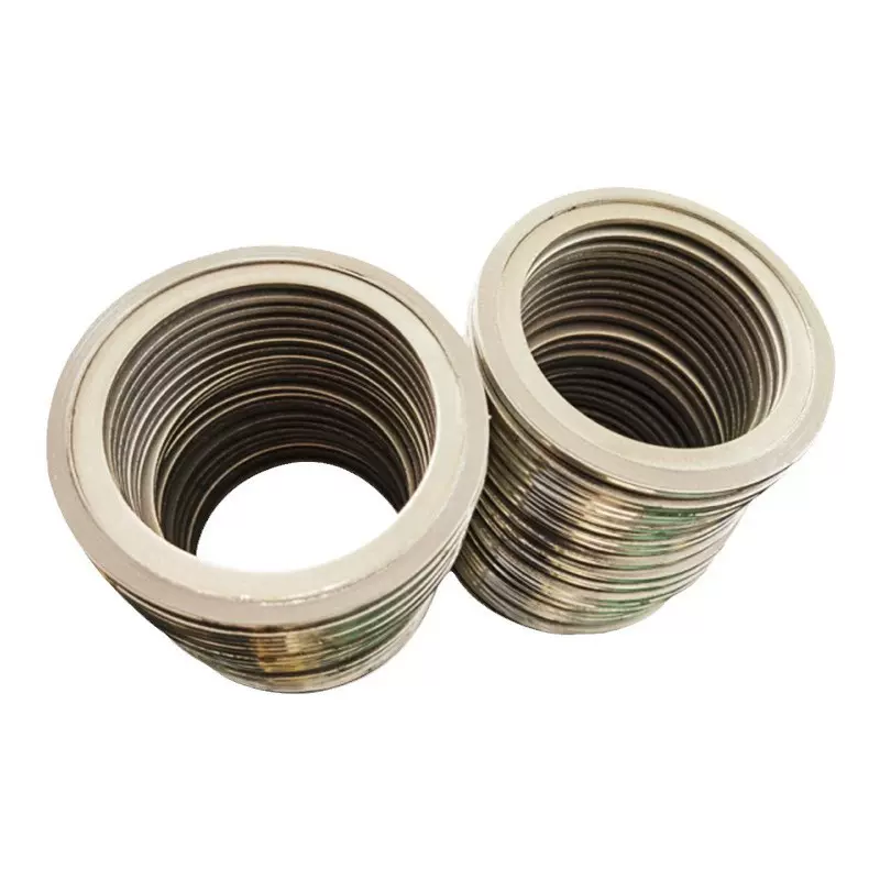 廊坊金属缠绕垫片基本型耐高温密封垫片不锈钢内外环金属缠绕垫片