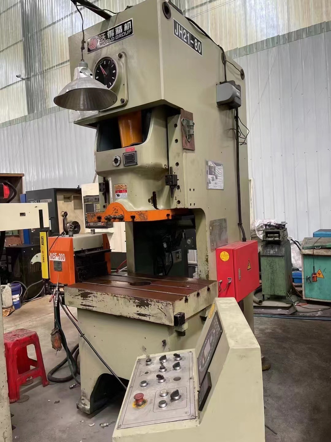 处理二手沃德JH21-80吨开式固定压力机滑块行程:160mm