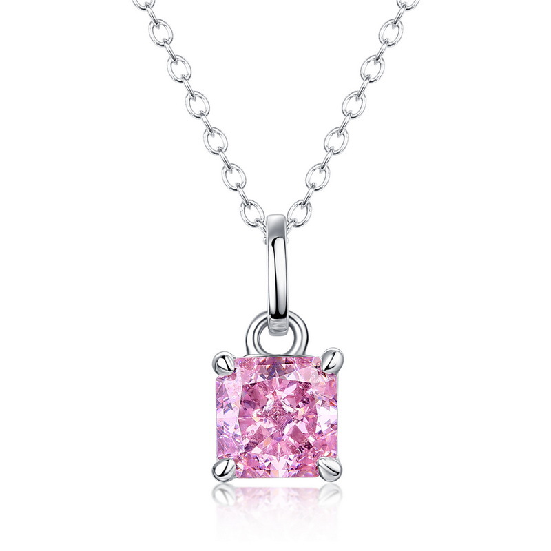 Wilsheng joyería nueva S925 plata pura colgante de moda elegante Rosa Flor hielo corte diamante alto carbono entrega la fábrica