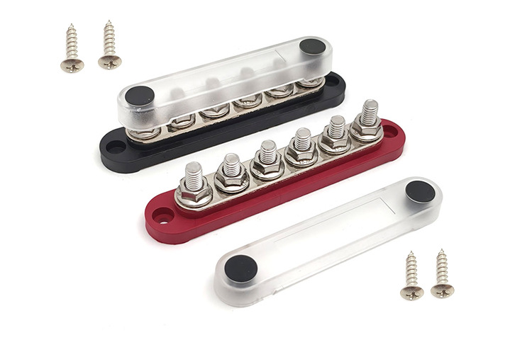 150A Car, Truck, and Ship Modification Circuit Busbar Distribution Bar 4/6-Way Distribution Bar Cable Organizer