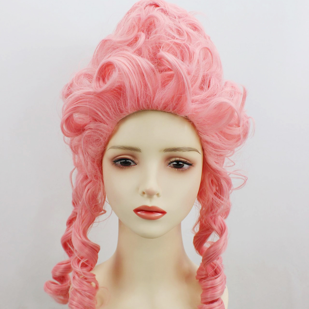 Peluca de moda europea y americana de las mujeres pelo corto conjunto plata blanco negro Pelo Rizado corte estilo retro simulación romana cabeza rizada conjunto