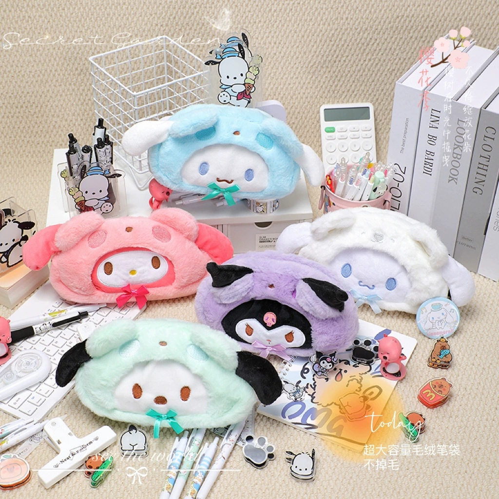 Sanrio, мультяшный высококачественный вместительный водонепроницаемый пенал для младших школьников