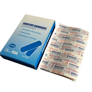 Free shipping 100 pieces a box of blue food grade band-aid waterproof hotel chef metal detectable drug-free