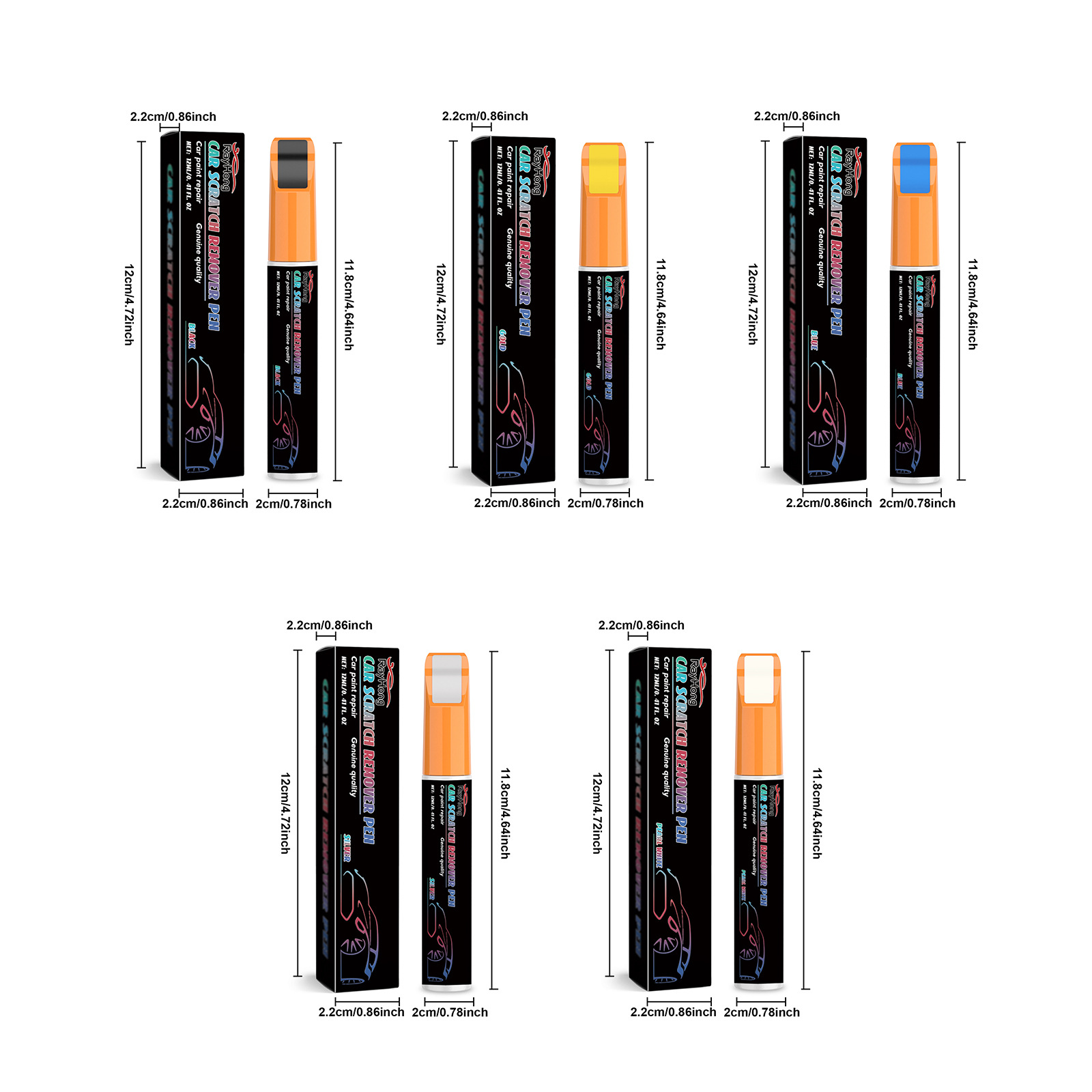 Rayhong car scratch repair pen, car paint care and maintenance, car color restoration pen