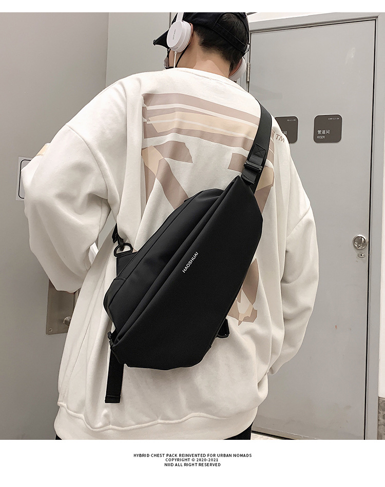 Multi-functional men's crossbody bag, chest bag, men's cycling charter, single-shoulder backpack, men's sports and commuting bag, trendy undefined