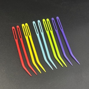 Plastic Large-Eye Curved Needle, Colorfulful Plastic Needle, Knitting Sweater Tool, Sweater Wool Needle, Blunt DIY Tool, Crochet Hook