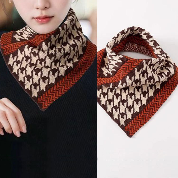 Cuello de Bufanda Triangular para Mujer de Tejido, A Prueba de Viento, Térmico, para Otoño e Invierno