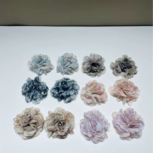 New style floral fairy-like colorful gauze rose DIY hair clip, hair rope, headpiece, corsage, necklace, floral accessories