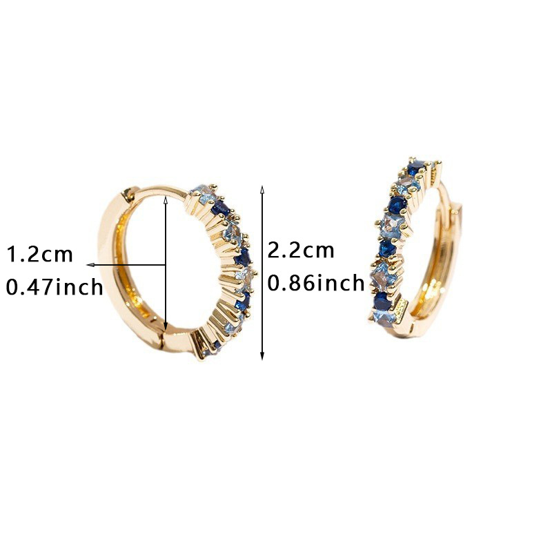 10g Weight 1 Pair Casual Elegant Geometric Plating Copper Zircon Earrings