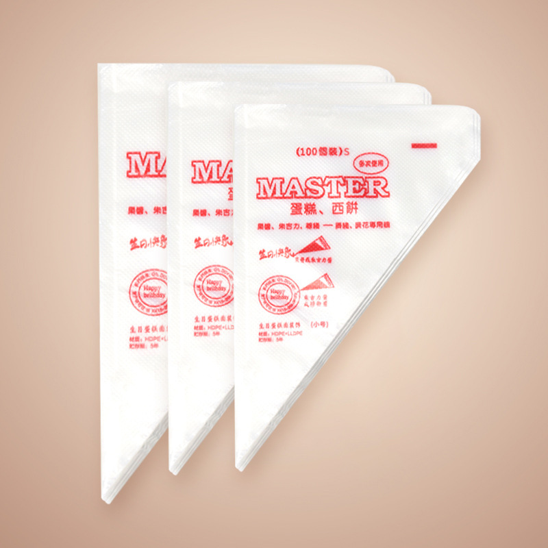 Factory Direct Supply Small, Medium and Large Disposable Cream Piping Bags 100 Cake Piping Bags Baking Tools