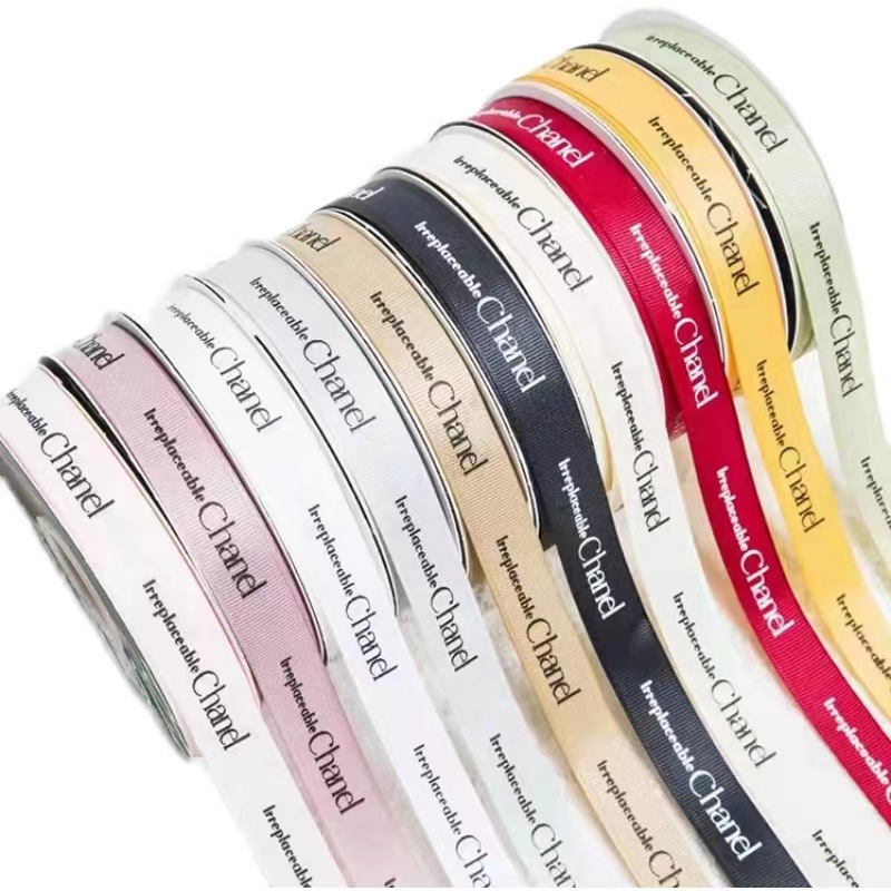 Chanel estilo inglés costilla cinta flores regalo cinta DIY regalo decoración cinta pastel embalaje cinta ramo cinta
