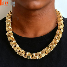 欧美Hip Hop男款8字古巴链项链大号铜圆圈链潮流夜店配饰现货批发