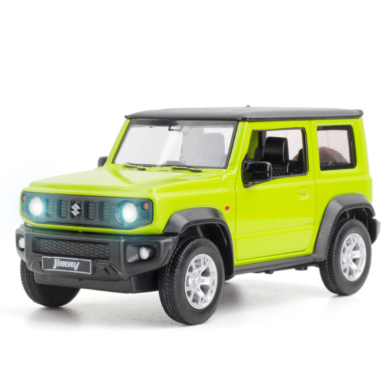 Caipo modelo de coche de aleación 1: 26 Suzuki Jimny vehículo todoterreno 2 Puerta Abierta sonido y luz Tire hacia atrás modelo de coche de juguete adornos